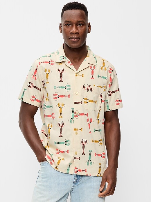 L'image numéro 1 présente Chemise de vacances à manches courtes