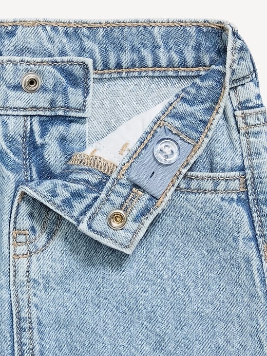 L'image numéro 2 présente Jupe à taille haute en denim à ourlet effiloché pour toute-petite