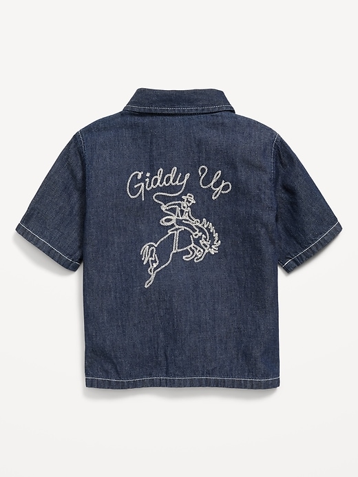 Image number 2 showing, Short-Sleeve Boxy Shirt for Toddler Boys