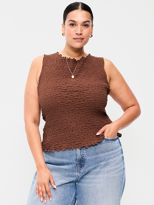 Image number 7 showing, Sleeveless Smocked Tank Top