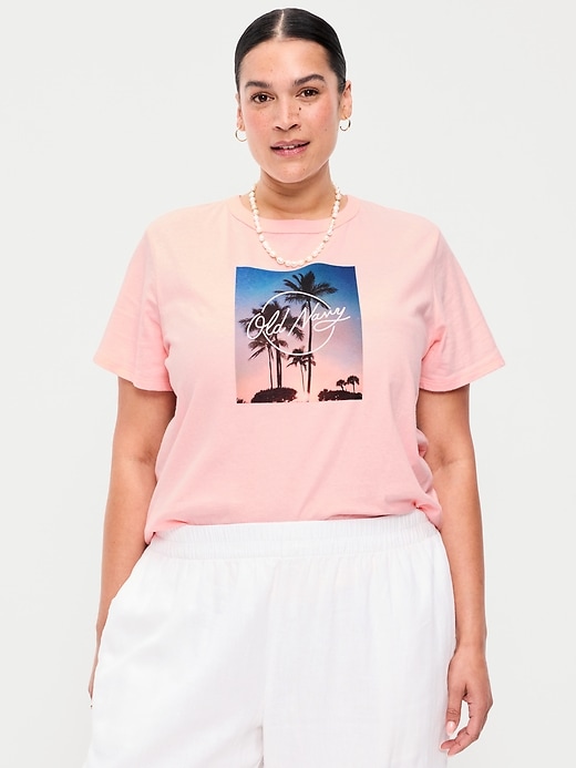 L'image numéro 8 présente T-shirt passe-partout ras du cou à logo imprimé