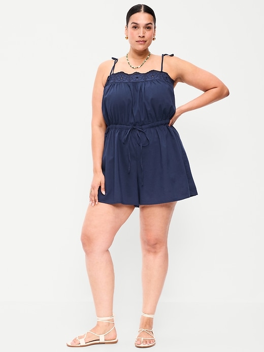 Image number 4 showing, Eyelet Tie-Strap Romper