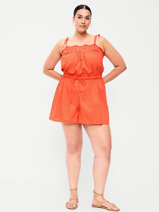 Image number 7 showing, Eyelet Tie-Strap Romper