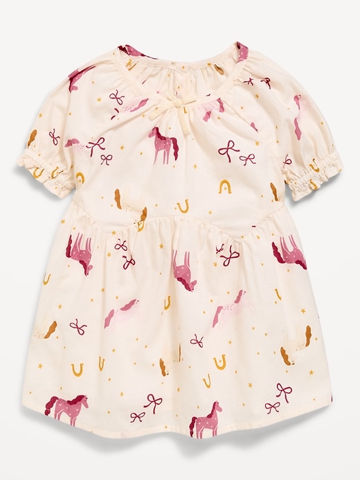 Image number 1 showing, Printed Short-Sleeve Swing Dress for Baby
