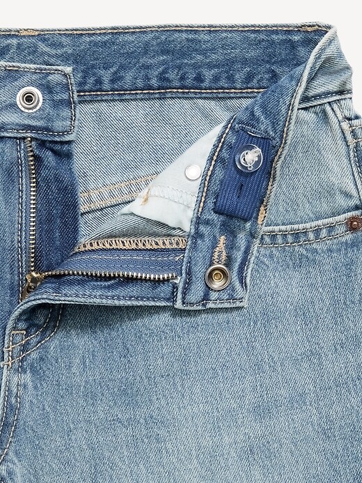 L'image numéro 3 présente Jean déchiré coupe très généreuse jambe large à taille mi-basse pour fille