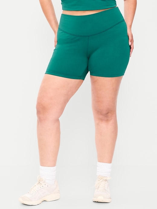 Image number 5 showing, High-Waisted PowerChill Biker Shorts -- 5-inch inseam