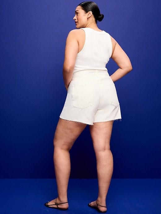 Image number 8 showing, High-Waisted OG Jean Cut-Off Shorts -- 4-inch inseam
