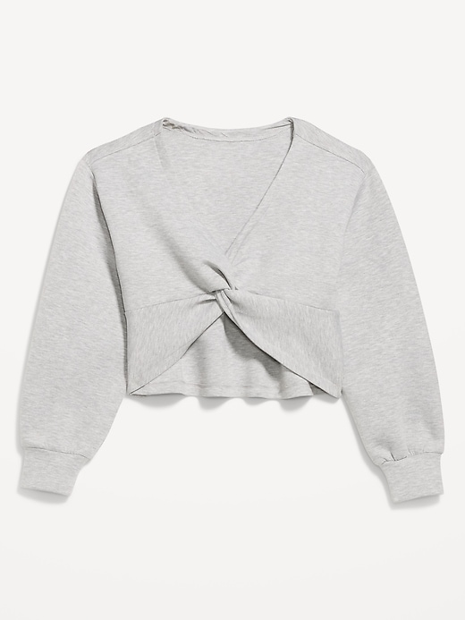 Image number 1 showing, Bounce Fleece Long-Sleeve Twist-Front Top
