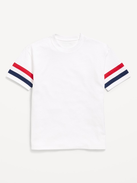 Oversized Short-Sleeve Graphic Tunic T-Shirt for Girls