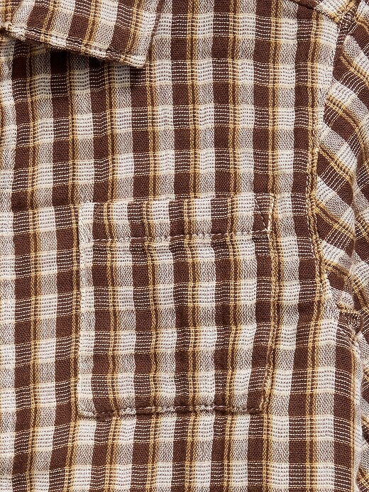L'image numéro 2 présente Chemise en coton à double tissage à manches courtes pour tout-petit