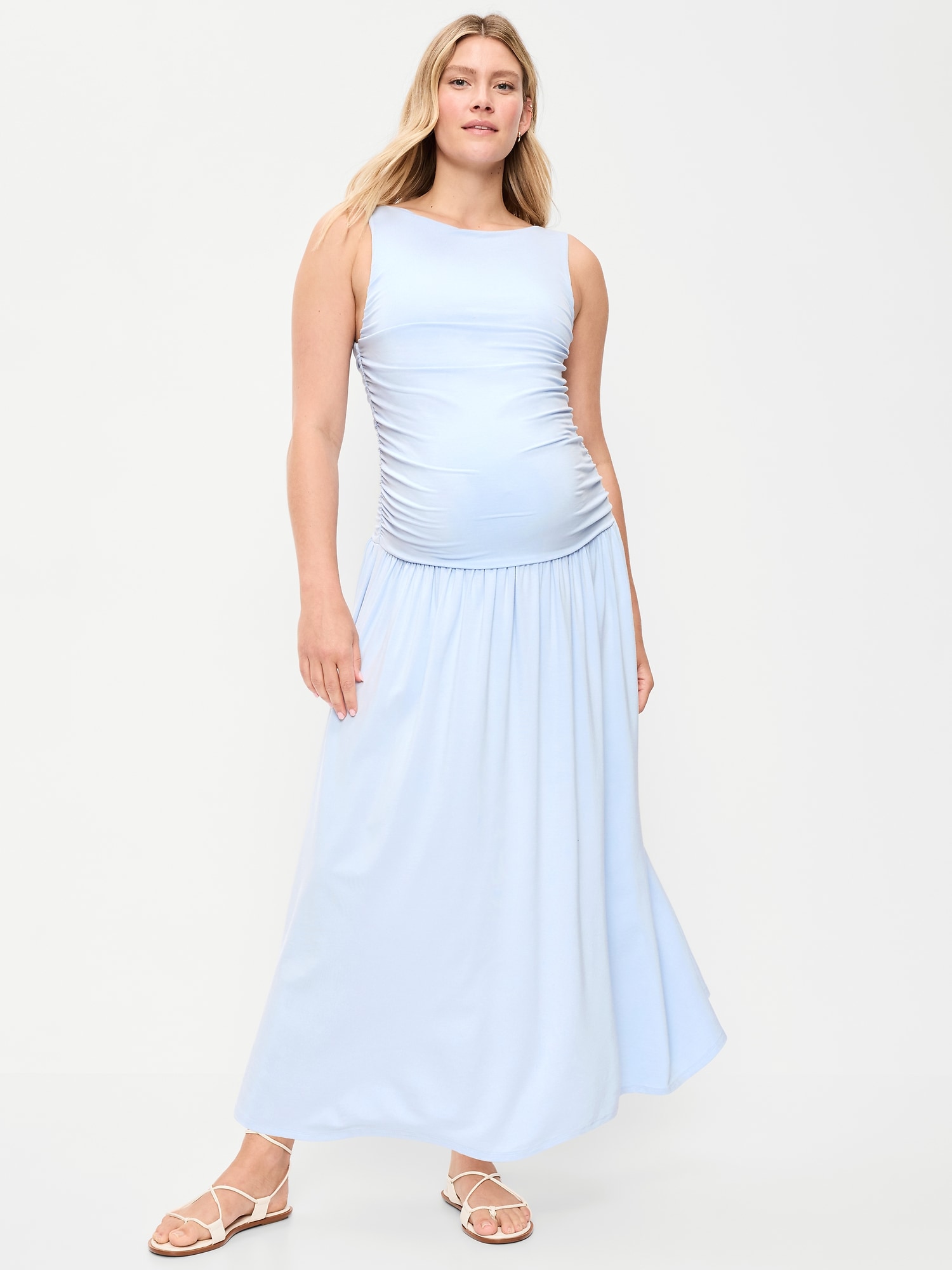Maternity Drop-Waist Fit & Flare Dress