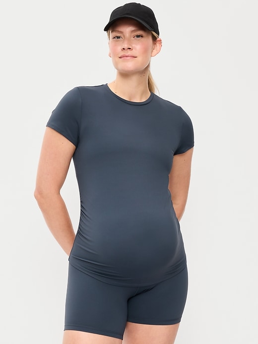 Image number 1 showing, Maternity StudioSmooth Short-Sleeve Jersey Top