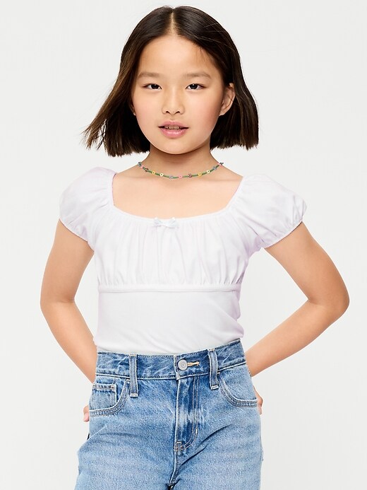 L'image numéro 1 présente Haut à manches bouffantes pour fille