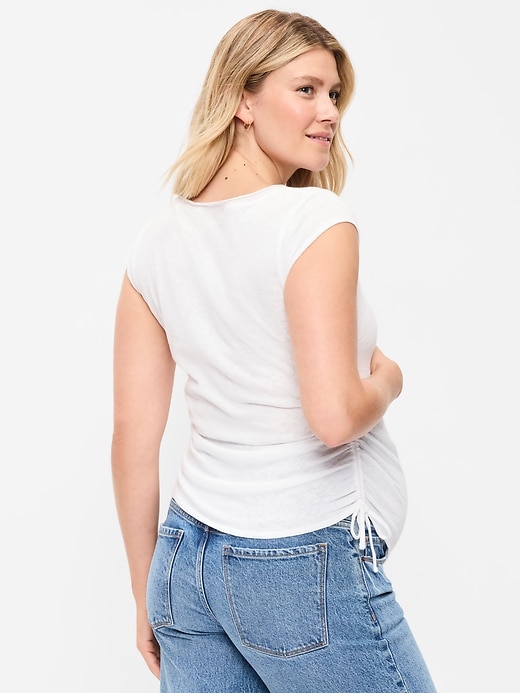 L'image numéro 2 présente Haut cintré sur les côtés en jersey de maternité