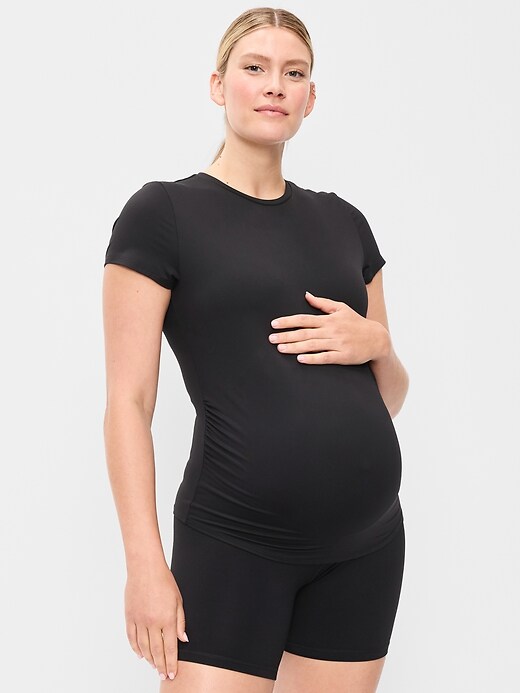 Image number 1 showing, Maternity StudioSmooth Short-Sleeve Jersey Top