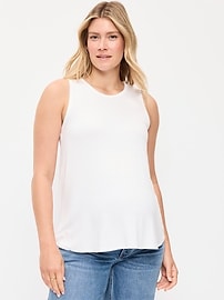 Image number 1 showing, Maternity High-Neck Relaxed Tank Top