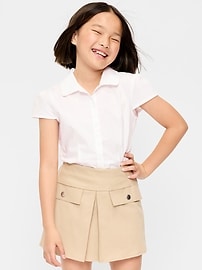 Image number 1 showing, School Uniform Short-Sleeve Top for Girls