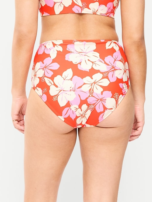 L'image numéro 6 présente Culotte de bikini à taille haute à motif