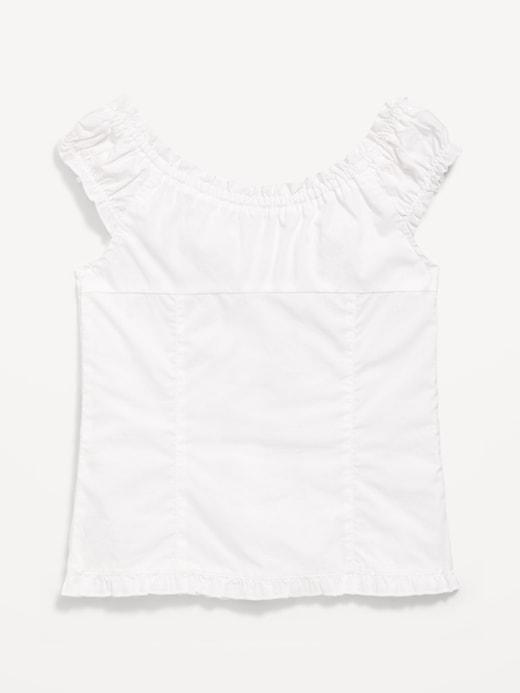 Image number 3 showing, Short-Sleeve Sweetheart-Neck Button-Front Top for Girls