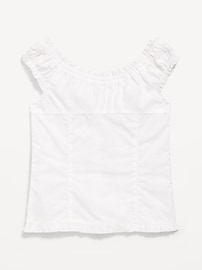 Image number 3 showing, Short-Sleeve Sweetheart-Neck Button-Front Top for Girls