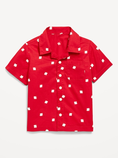 CHEMISE À MANCHES COURTES EN POPELINE POUR TOUT-PETIT