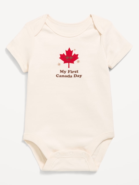 Short-Sleeve Unisex Graphic Bodysuit for Baby