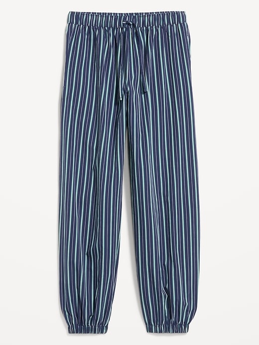 L'image numéro 4 présente Pantalon ballon à extrémités élastiques en popeline