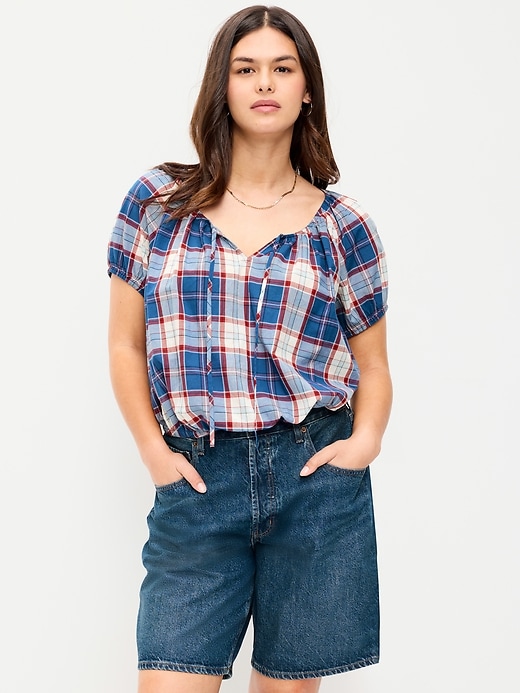 Image number 5 showing, Short-Sleeve Bubble Top