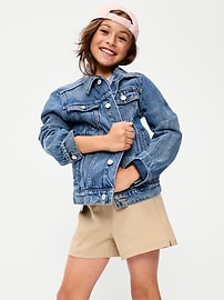 Image number 3 showing, High-Waisted StretchTech Performance Shorts for Girls