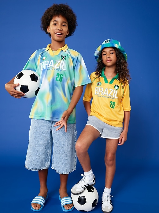 L'image numéro 3 présente T-shirt à col jersey Coupe du monde de la FIFA 26™, Brésil pour homme