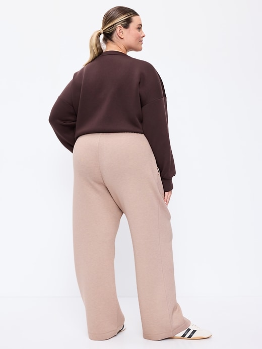 Image number 6 showing, High-Waisted Bounce Fleece Wide-Leg Sweatpants