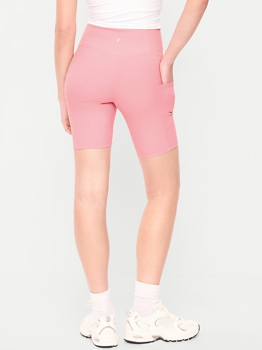 Image number 2 showing, High-Waisted PowerSoft Biker Shorts -- 8-inch inseam