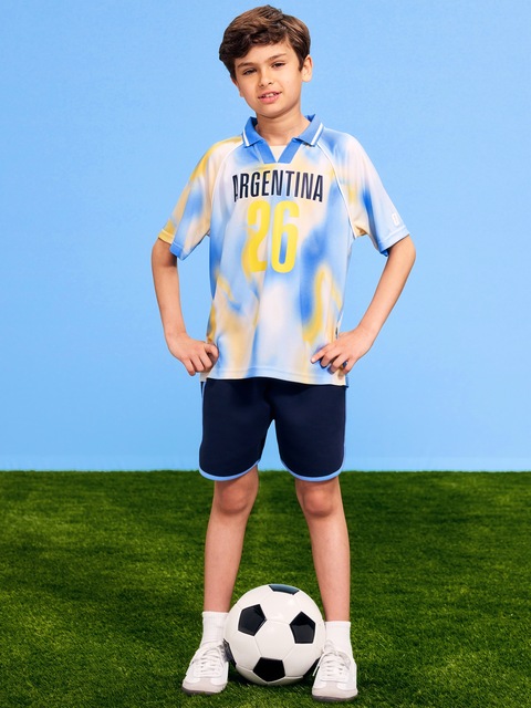 FIFA World Cup 26™ Argentina Lifestyle Collared Jersey T-Shirt for Kids - Argentina Tie