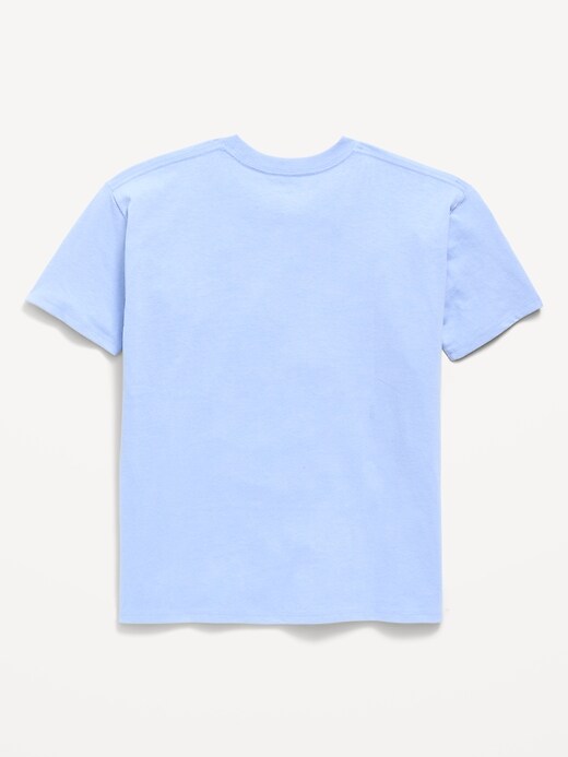 L'image numéro 2 présente T-shirt long surdimensionné à manches courtes à imprimé pour fille