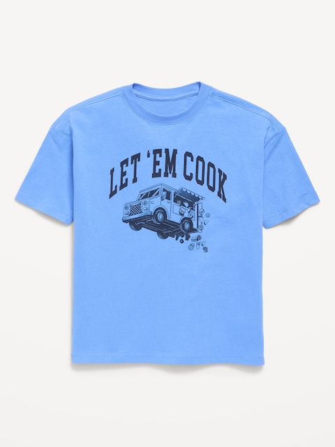 Oversized Short-Sleeve Graphic T-Shirt for Boys