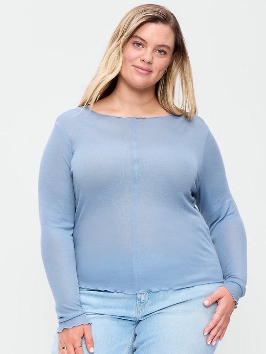 Image number 8 showing, Lettuce-Edge Tissue T-Shirt