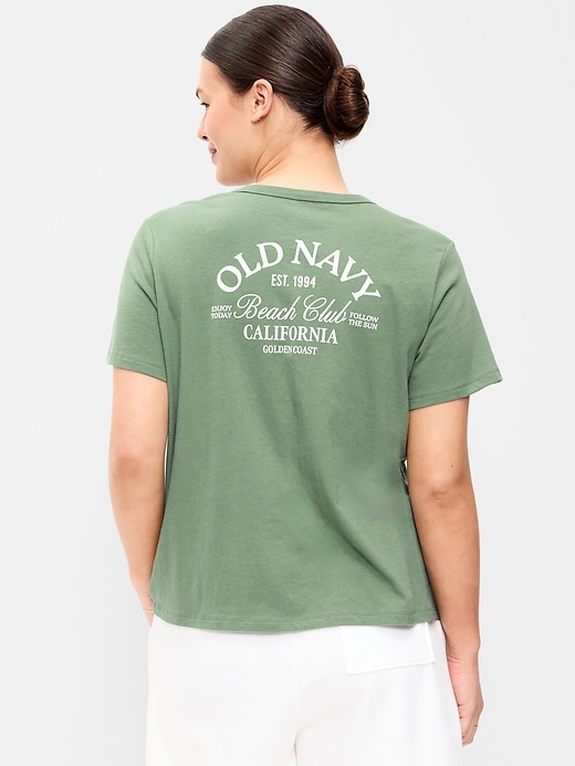 L'image numéro 7 présente T-shirt passe-partout ras du cou à logo imprimé