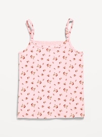 Image number 2 showing, Fitted Ribbed Lace-Trim Cami for Girls