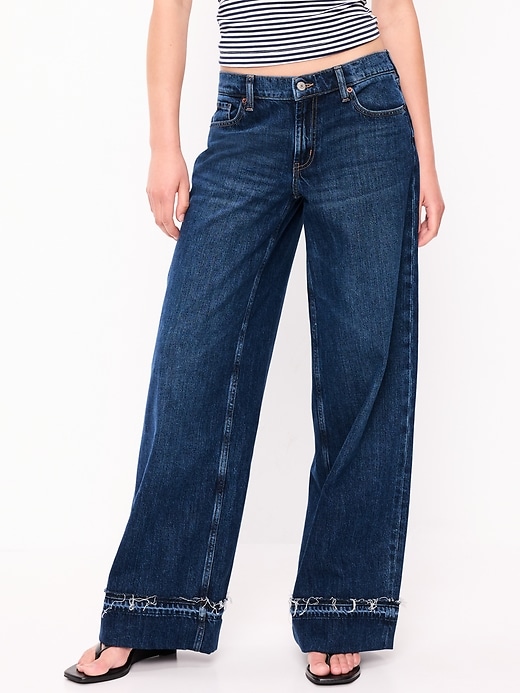 Image number 2 showing, Low-Rise Baggy Wide-Leg Jeans