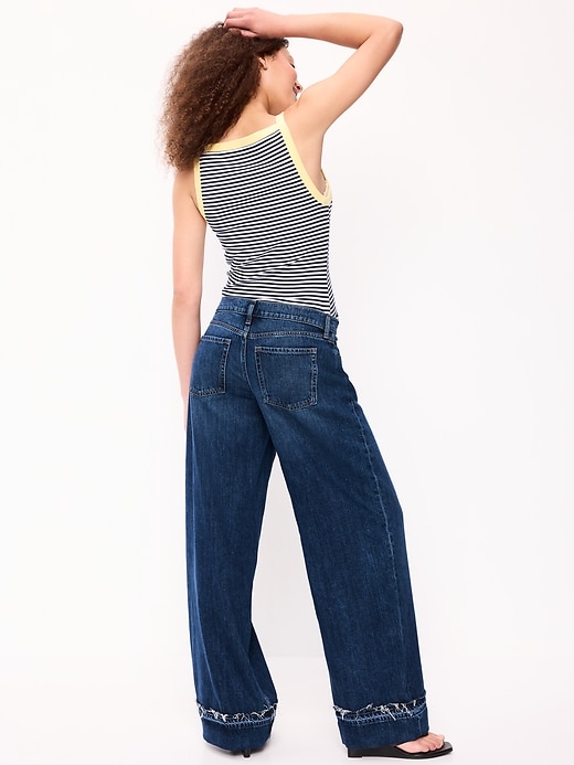 Image number 3 showing, Low-Rise Baggy Wide-Leg Jeans