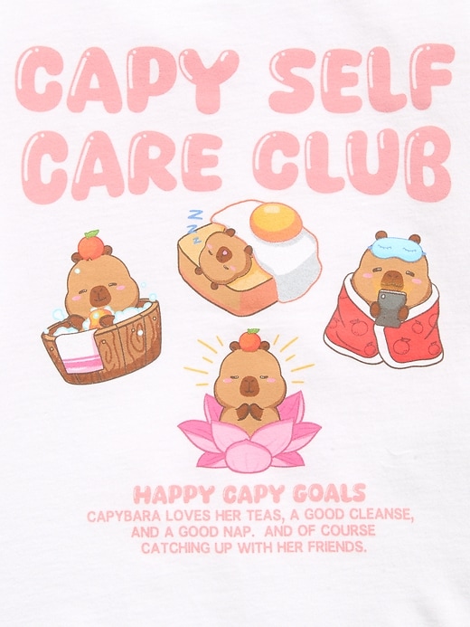 L'image numéro 2 présente T-shirt à imprimé de CapyFun™ pour fille