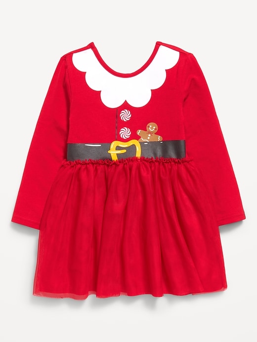 Image number 1 showing, Long-Sleeve Holiday Tutu Dress for Toddler Girls