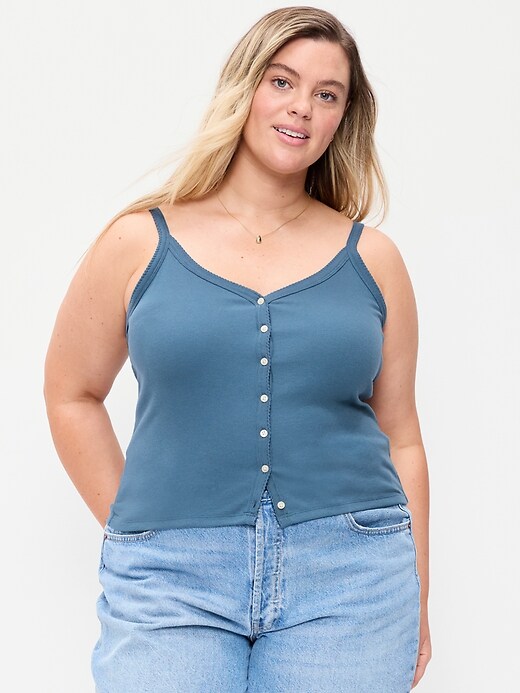 Image number 7 showing, Button-Front Cami Tank Top