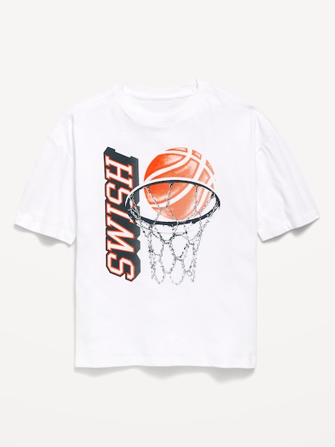 Oversized Short-Sleeve Graphic T-Shirt for Boys