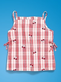 Image number 3 showing, Old Navy x Disney Minnie Mouse Sleeveless Side-Tie Plaid Top for Girls