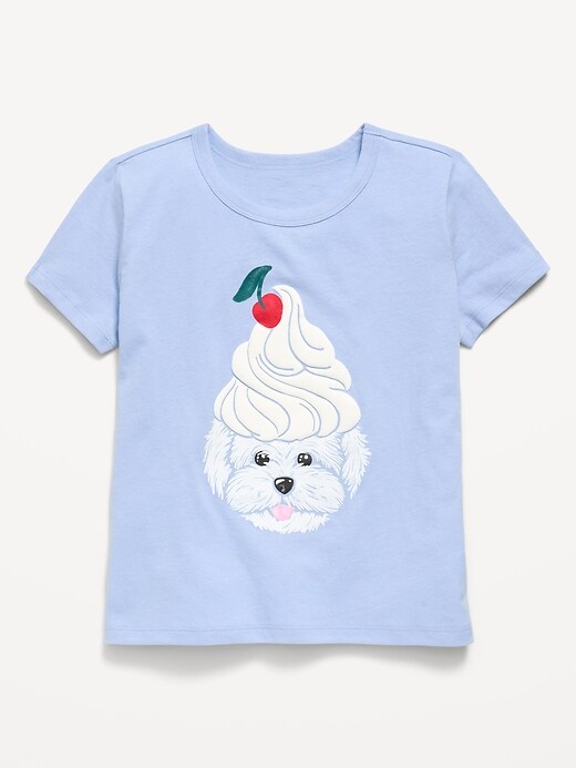 Image number 1 showing, Short-Sleeve Graphic T-Shirt for Girls