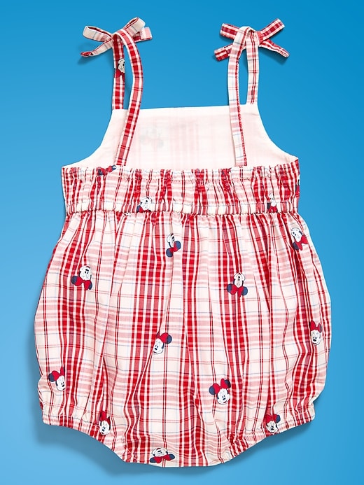 Image number 2 showing, Old Navy x Disney Minnie Mouse Sleeveless Tie-Strap Plaid Romper for Baby