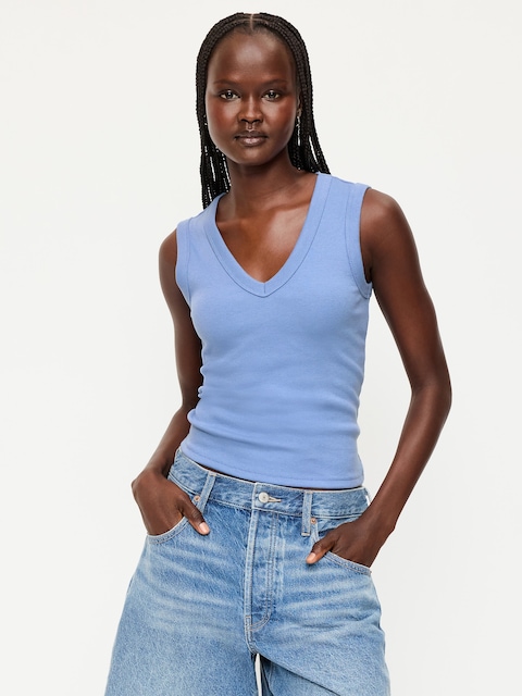 CAMISOLE COURTE MOULANTE À ENCOLURE EN V