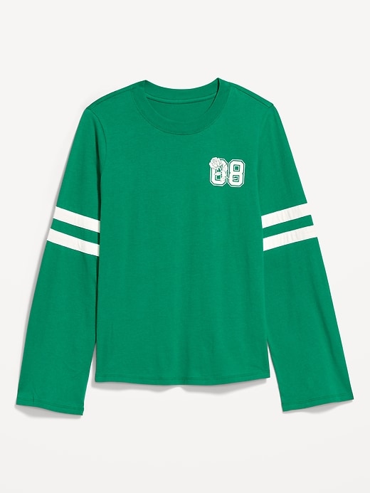 L'image numéro 4 présente T-shirt passe-partout à imprimé à manches longues