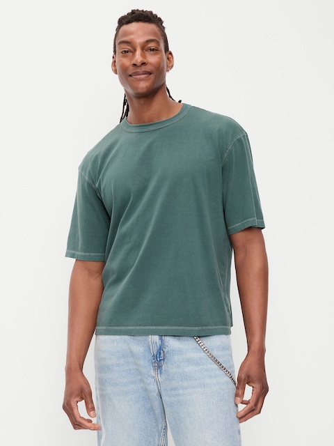 Garment-Dyed Heavyweight Cropped T-Shirt